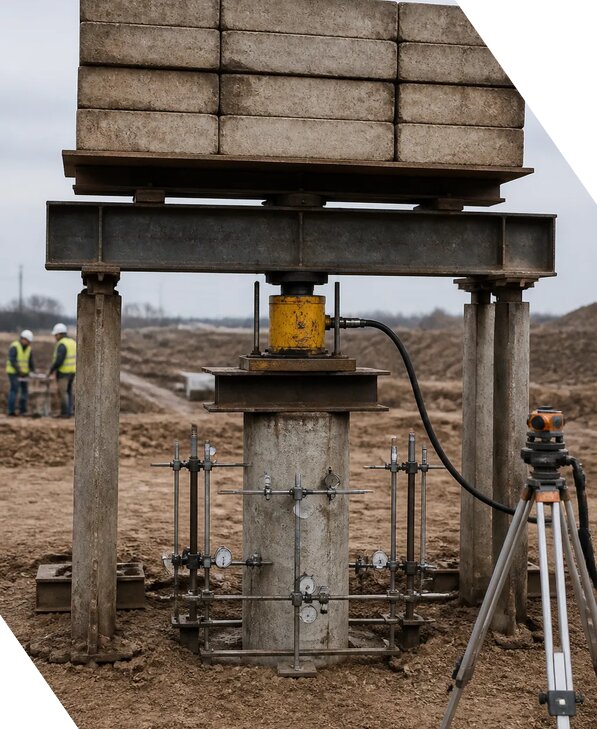 Проведение испытаний грунта сваями для строительства в Горячем Ключе